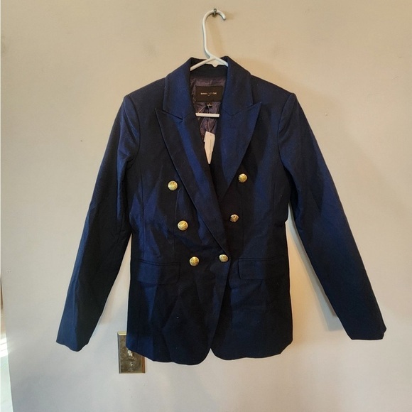 Banana Republic Women's Double Breasted Captain's Blazer Navy Size 2 NWT - Picture 1 of 5